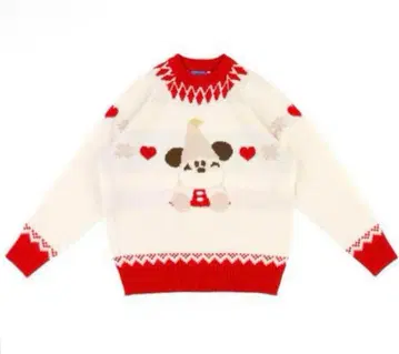 도쿄 디즈니 리조트 니트 스웨터 빨간색/화이트 리루리루린