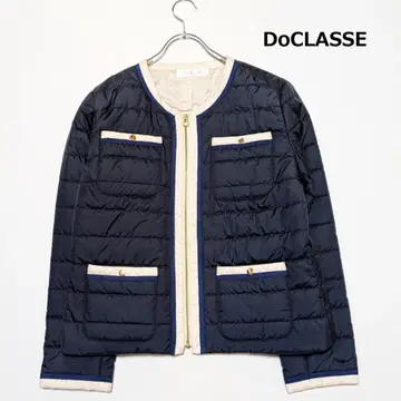 DoCLASSE 두클라쎄 노카라 퀼팅 자켓 네이비
