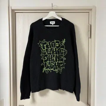 pageboylim 데미지 로고 니트