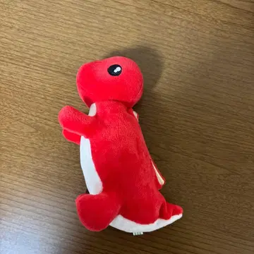 빨간색 공룡형 봉제 인형