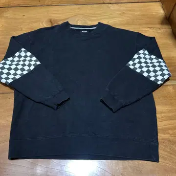 BEAMS 체크 무늬 소매 맨투맨 스트릿 스케이터 아메카지 디자인