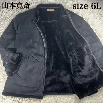 [ 빅 사이즈 ] 야마모토 간사이 무스탕 자켓 6L 블랙 Y2K 00s