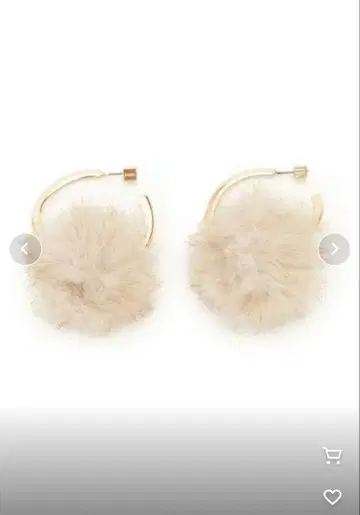 snidel 퍼 후프 귀걸이