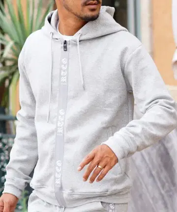 아담스 저글러 그레이 풀 집업 후드티