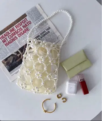 비즈 미니 백 (아이보리)