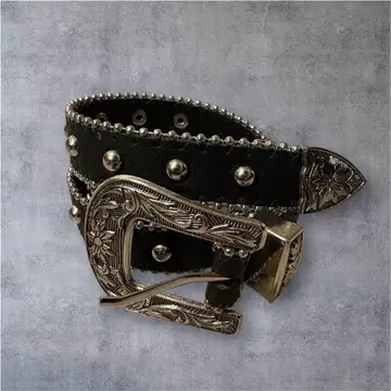 웨스턴 디자인 스터드 벨트 y2k