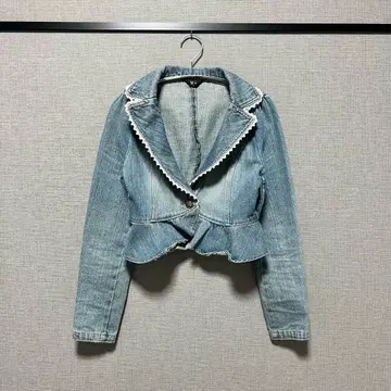 데님 테일러드 자켓 페어리 그런지 모리걸 y2k 헤이세이 갸루