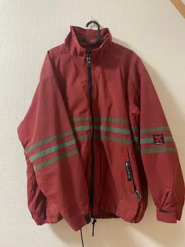 90s Quiksilver 빨간색 나일론 자켓