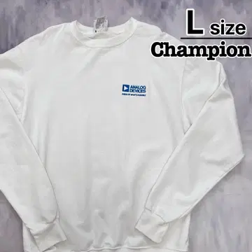 Champion 맨투맨 L 화이트 원포인트 자수 기업 USA 구제 의류