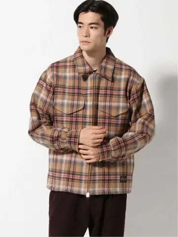 펜들턴 체크 CPO 자켓 울 베이지 계열