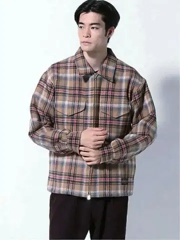 펜들턴 체크 CPO 자켓 울 베이지 계열