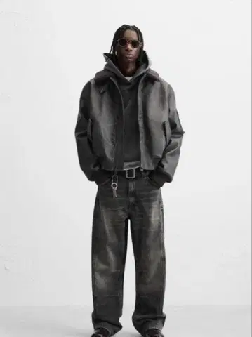 ZARA 심 디테일 배기 데님 팬츠 EU38(JP30)