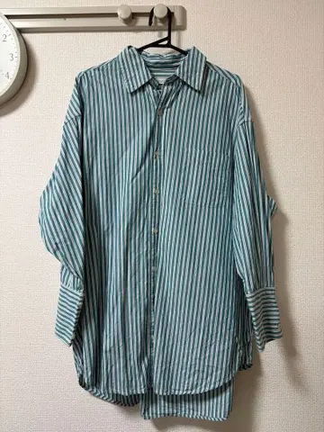 FREAK'S STORE 멀티 스트라이프 BIG 셔츠 Green