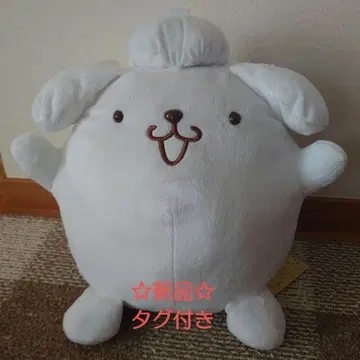 레어! 폼폼푸딩 화이트 봉제 인형 Big 택 포함