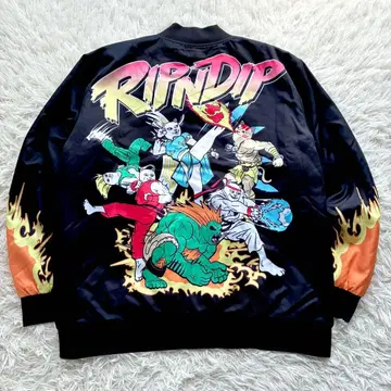 [컨디션 최상] RIPNDIP 스카잔 스트리트 파이터 백 프린트 XL