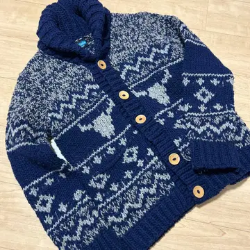 KAVU 페루산 울 100% 코위찬 니트 가디건