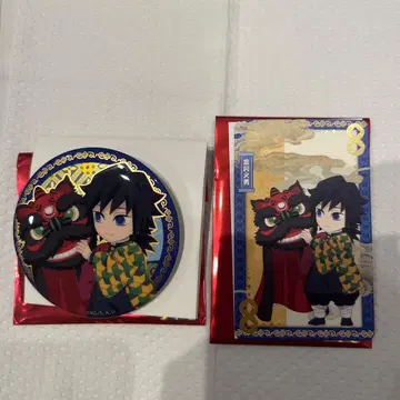 귀멸의 칼날 중국 한정판 토미오카 기유 캔뱃지, 브로마이드 카드