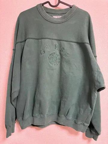 80~90s USA GUESS 맨투맨 트레이닝복 그린 L