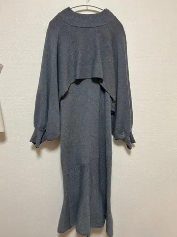 [ Discoat ] 벌룬 슬리브 니트 셋업