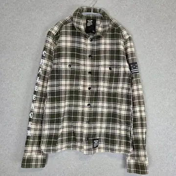 레어 CHALLENGER 소매 로고 자수 와펜 체크 플란넬