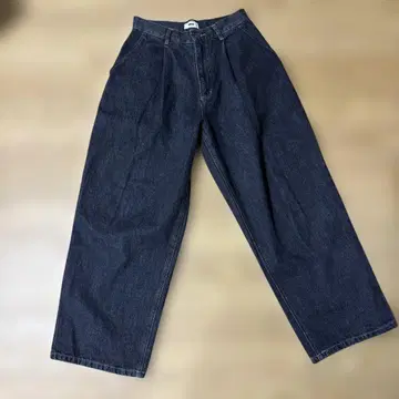 SINSS 다크 블루 와이드 레그 데님