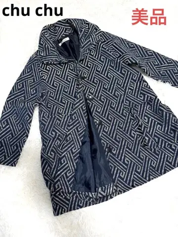[ 새상품급 ] chuchu 와이투 자켓 겉옷 올 패턴 네이비 M L
