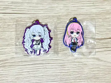 극장판 부서진 세계와 노래할 수 없는 미쿠 캡슐 러버 키체인 2개 세트