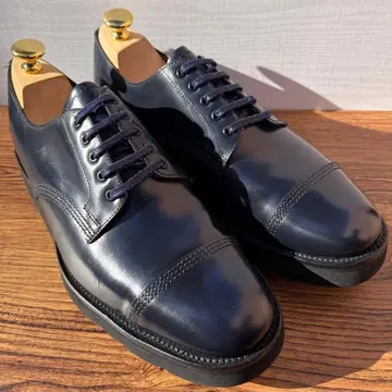 SANDERS 샌더스 밀리터리 더비 UK7.5 네이비 외날개