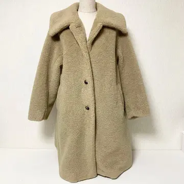 쿠미쿄쿠 KUMIKYOKU 테디베어 보아 코트 3 베이지 L 새상품급