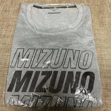 MIZUNO 그레이 T셔츠 로고 프린트