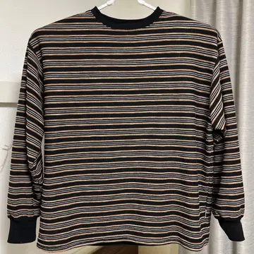 CREW NECK MULTI BORDER LONG TEE