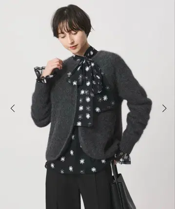 튤 플라워 보타이 블라우스 워셔블