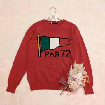 [PAR72] 니트(M) / 포인트 컬러, 모 사용, 로고, 캐주얼