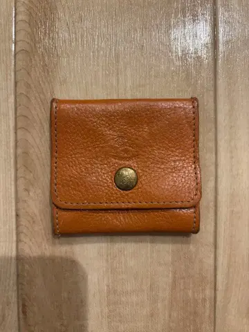 일비종떼 오렌지 가죽 코인 케이스