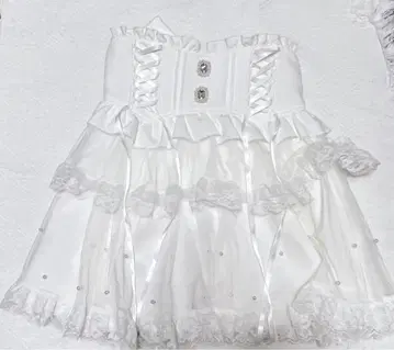 노에미 NOEMIE 치마바지 화이트 스커트 화이트 백리본 M