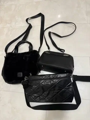 시마무라 아베일 숄더백 3개 세트 블랙