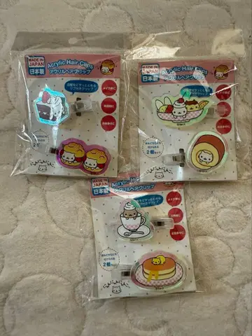 산엑스 냥냥냥코 헤어 클립 앞머리 클립 아크릴