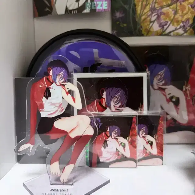 체인소맨 iris out 아크릴 & 파우치 cd 앨범 세트