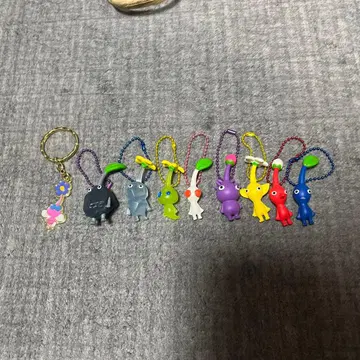 피크민 키링 8개+깃털 참