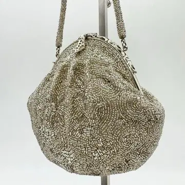 비즈 백 빈티지 기모노 가방 파티 백 실버 실버 금장 장식