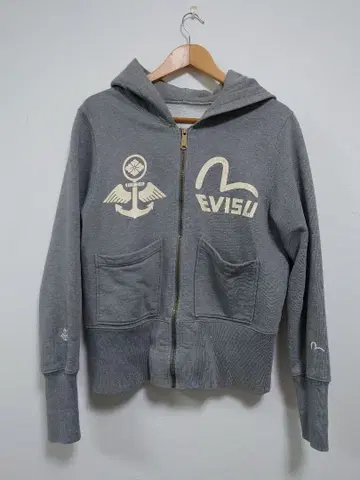 EVISU 그레이 후드티 사이즈 38