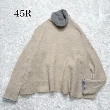 45R 클레릭 터틀넥 니트 울 캐시미어 와이드 실루엣