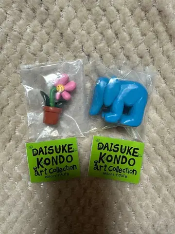 DAISUKE KONDO 아트 컬렉션 마스코트 피규어 꽃 코끼리