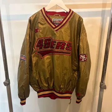 49ers 90s starter 나일론 자켓 골드 M