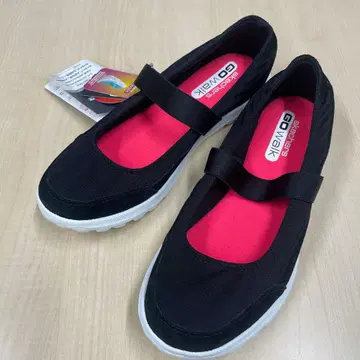 미사용 SKECHERS GOwalk 블랙 스니커즈 경량 워킹