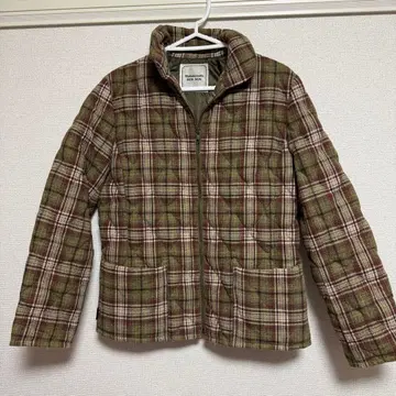 Mademoiselle NON NON 체크 무늬 퀼팅 다운