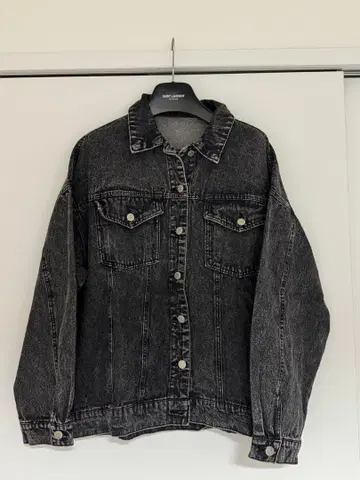 다크 그레이 오버 사이즈 데님 자켓