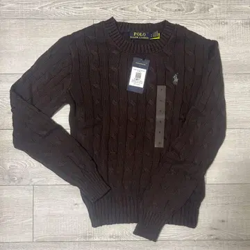 폴로 랄프로렌 케이블 니트 브라운