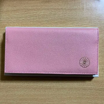 황궁 기념품 핑크 가죽 장지갑