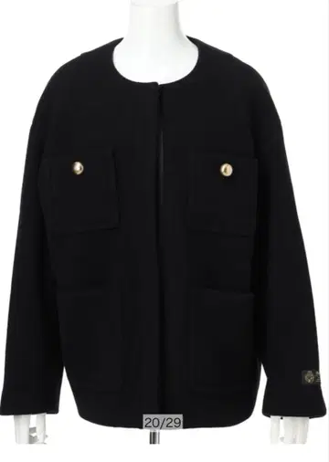 CADUNE 노카라 포켓 코트 블랙 이번 시즌 미사용 새상품